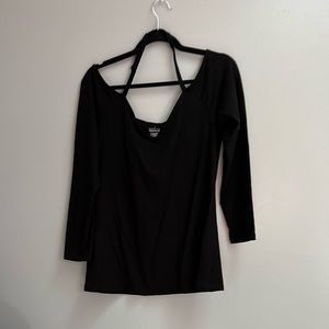 Halter off the shoulder black top